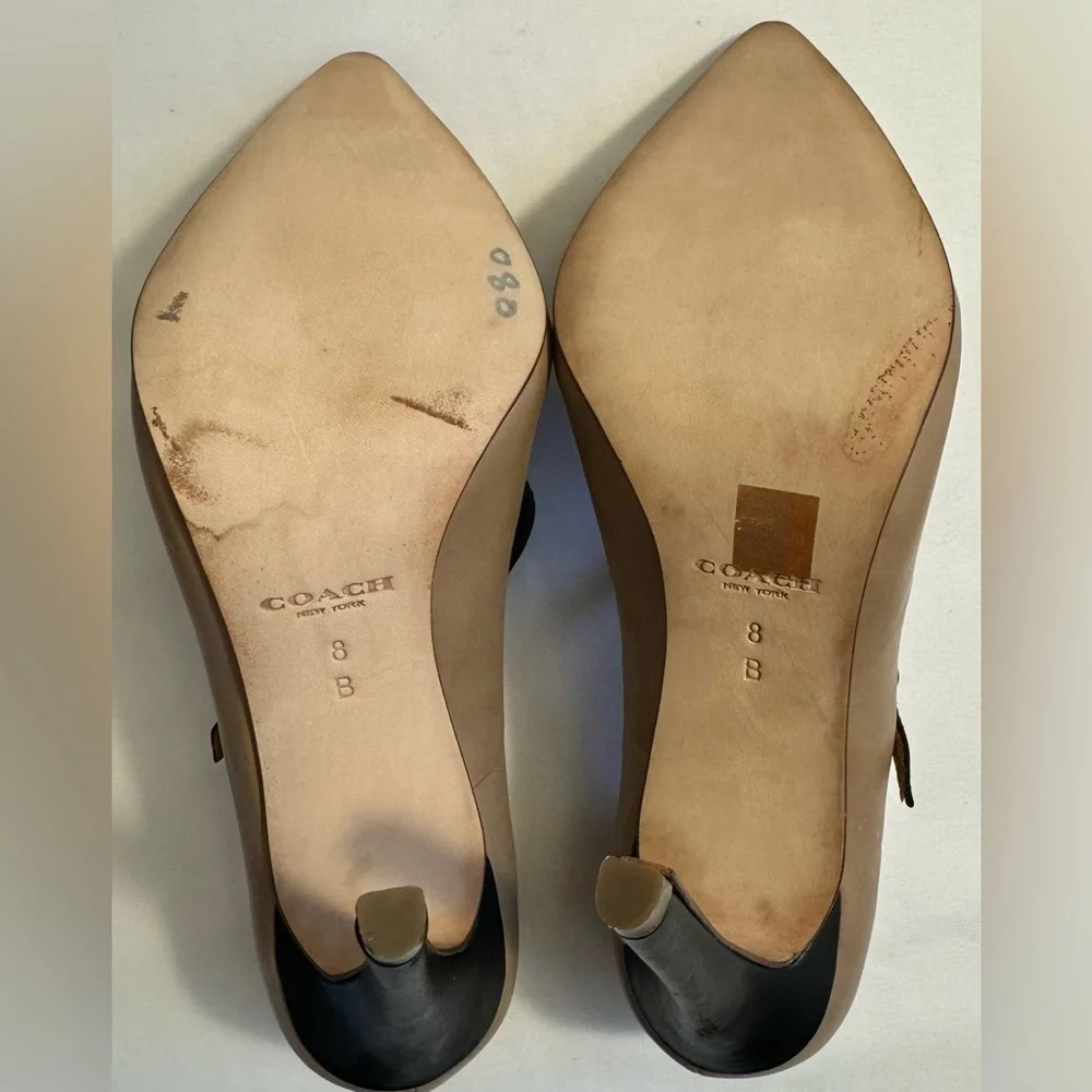 Coach Women’s Fulton T-Strap Leather Pumps Size 8M - Picture 9 of 9